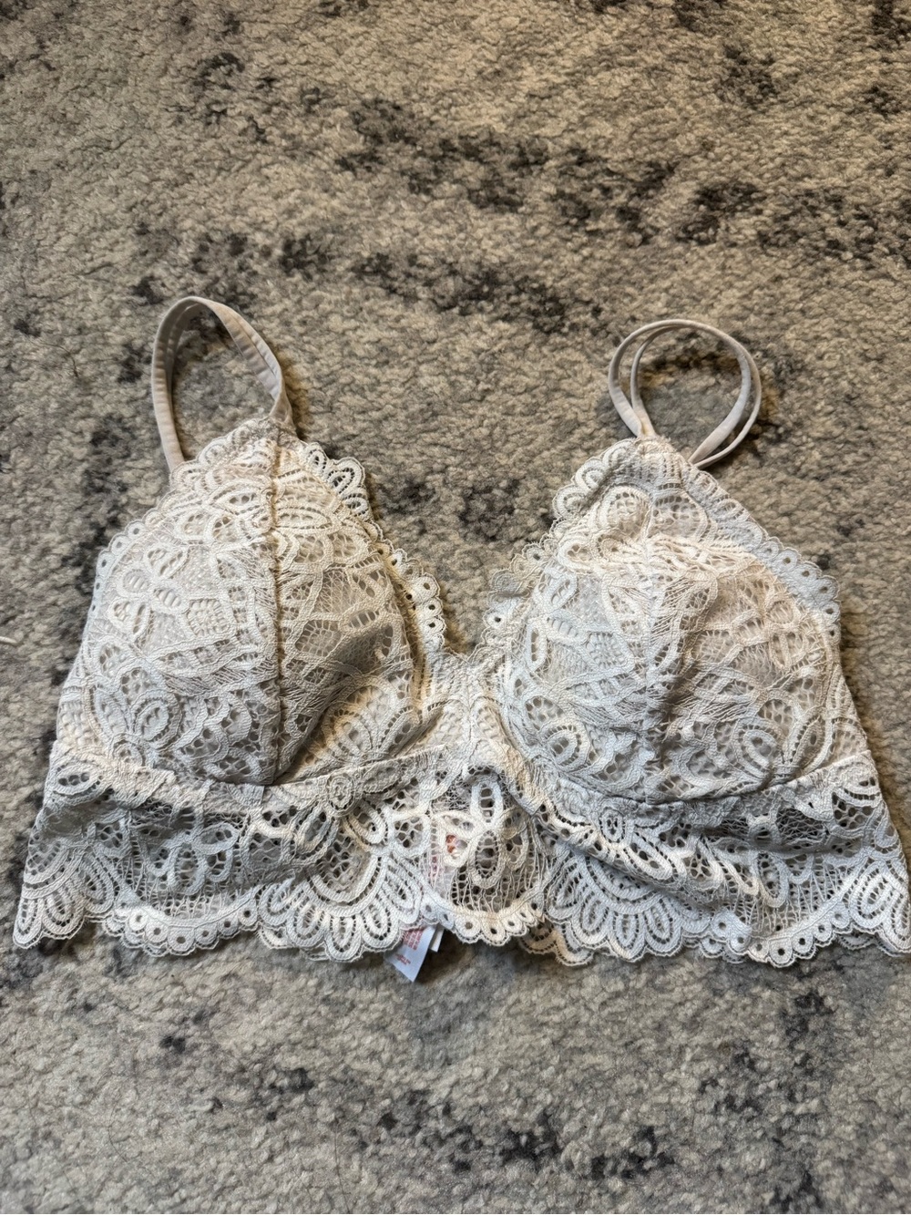 Colsie Ivory Lace Longline Bralette